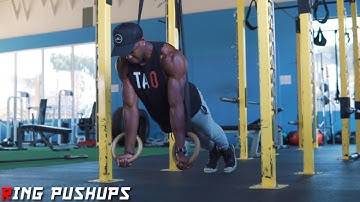 Ring Pushups Demonstration - Ninja Aesthetics