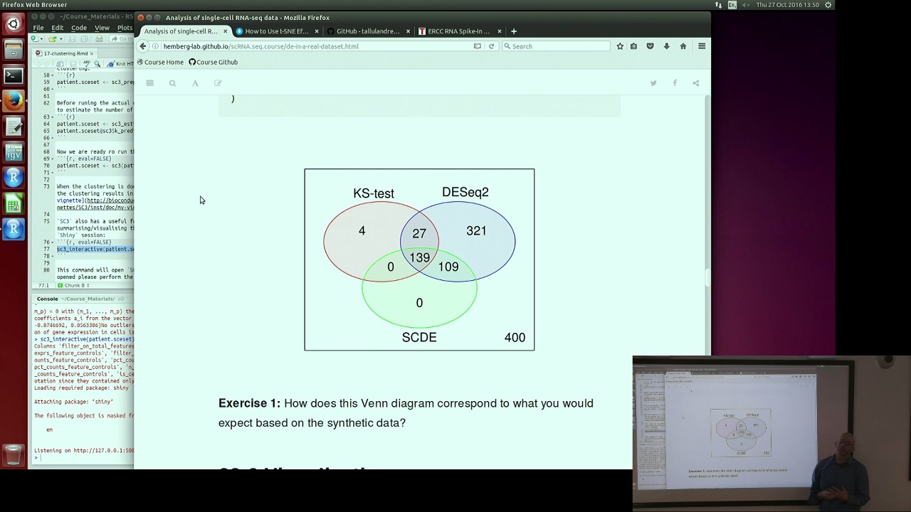 Analysis of single cell RNA seq data - Lecture 16 - YouTube