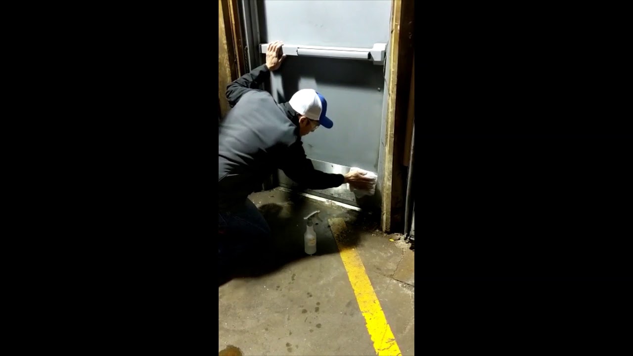 Stainless Steel Kick Plate Cleaning by Ceiling Pro International YouTube