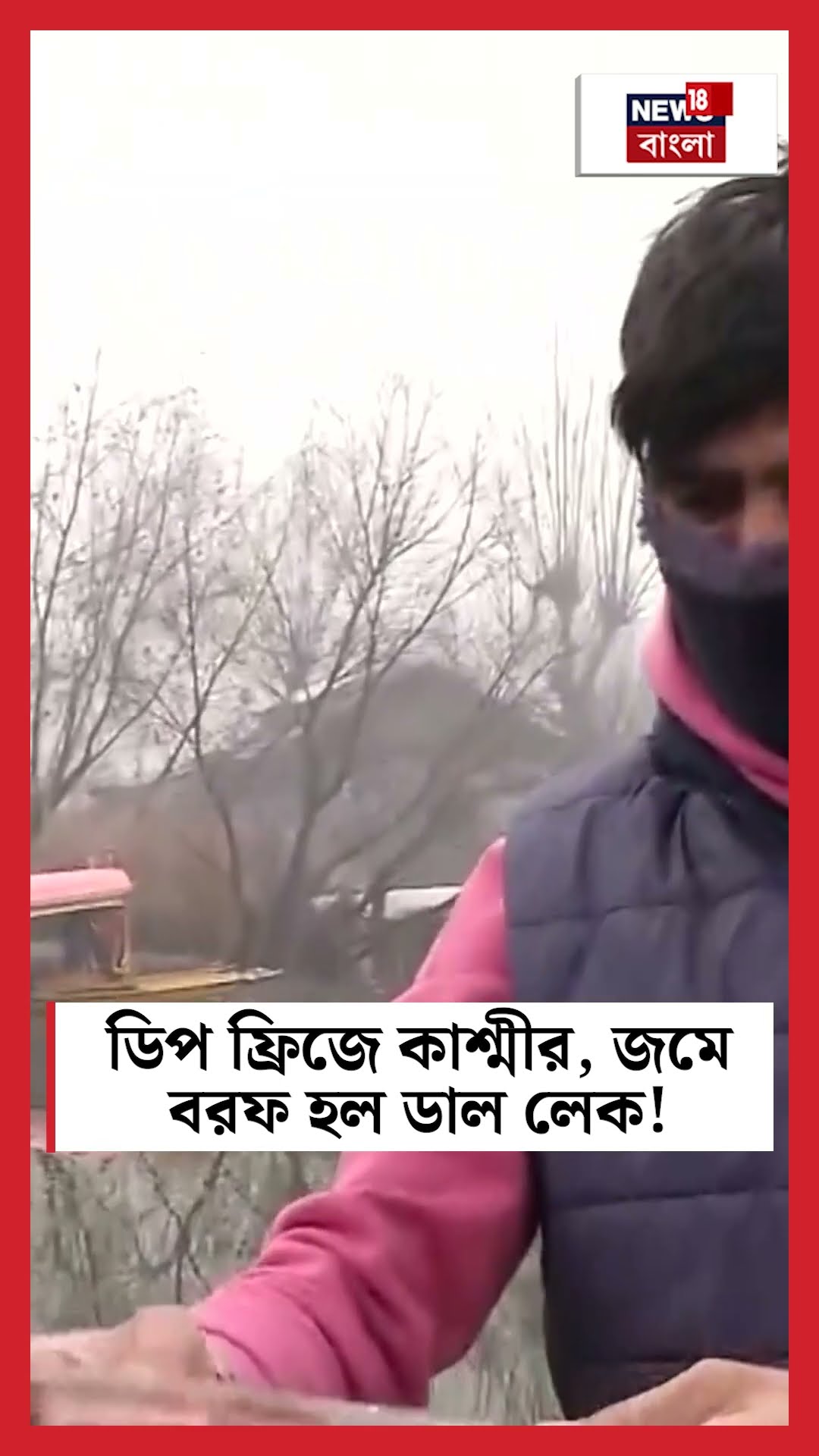 ডিপ ফ্রিজে Kashmir, জমে বরফ হল Dal Lake! । N18S । #shorts