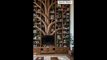 📚🌳 Breathtaking Tree Bookshelf Design – Ultimate Home Library Goals! ✨ #shorts