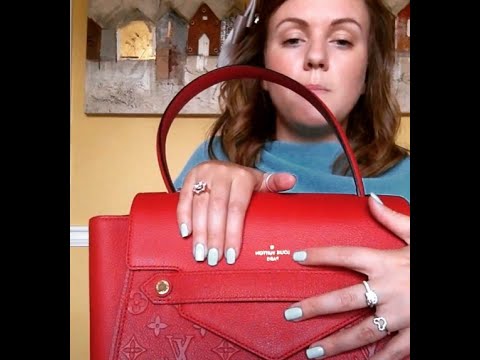 LOUIS VUITTON Red Trocadero Monogram Empreinte Leather Bag 