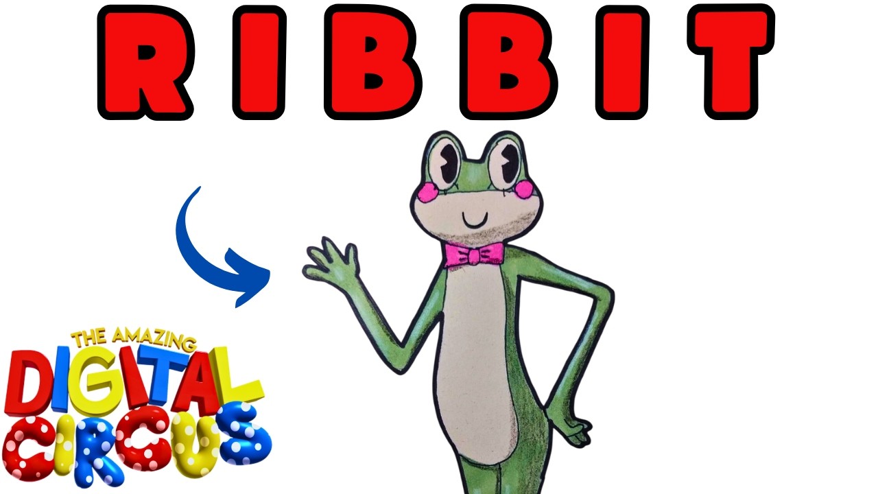 Como DIBUJAR a RIBBIT del INCREIBLE CIRCO DIGITAL / How to DRAW RIBBIT ...