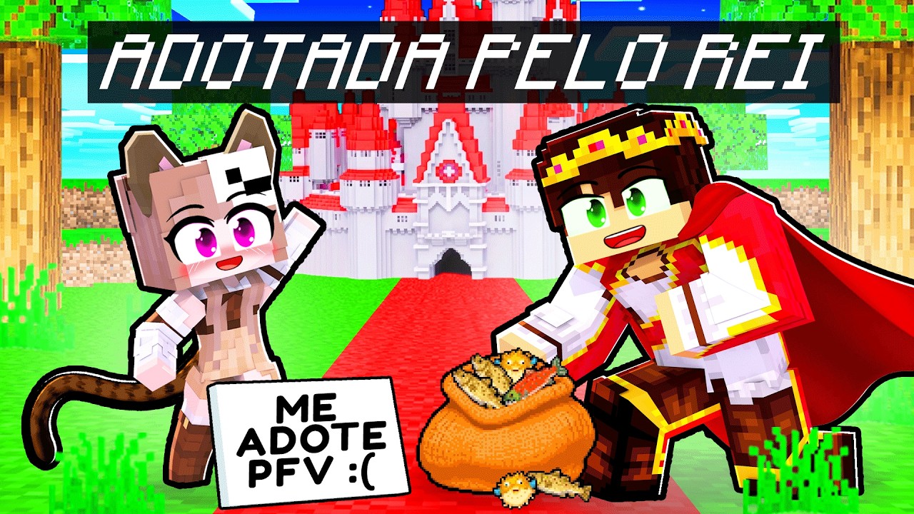 BEBÊ GATINHA foi ADOTADA pelo REI no MINECREAFT!