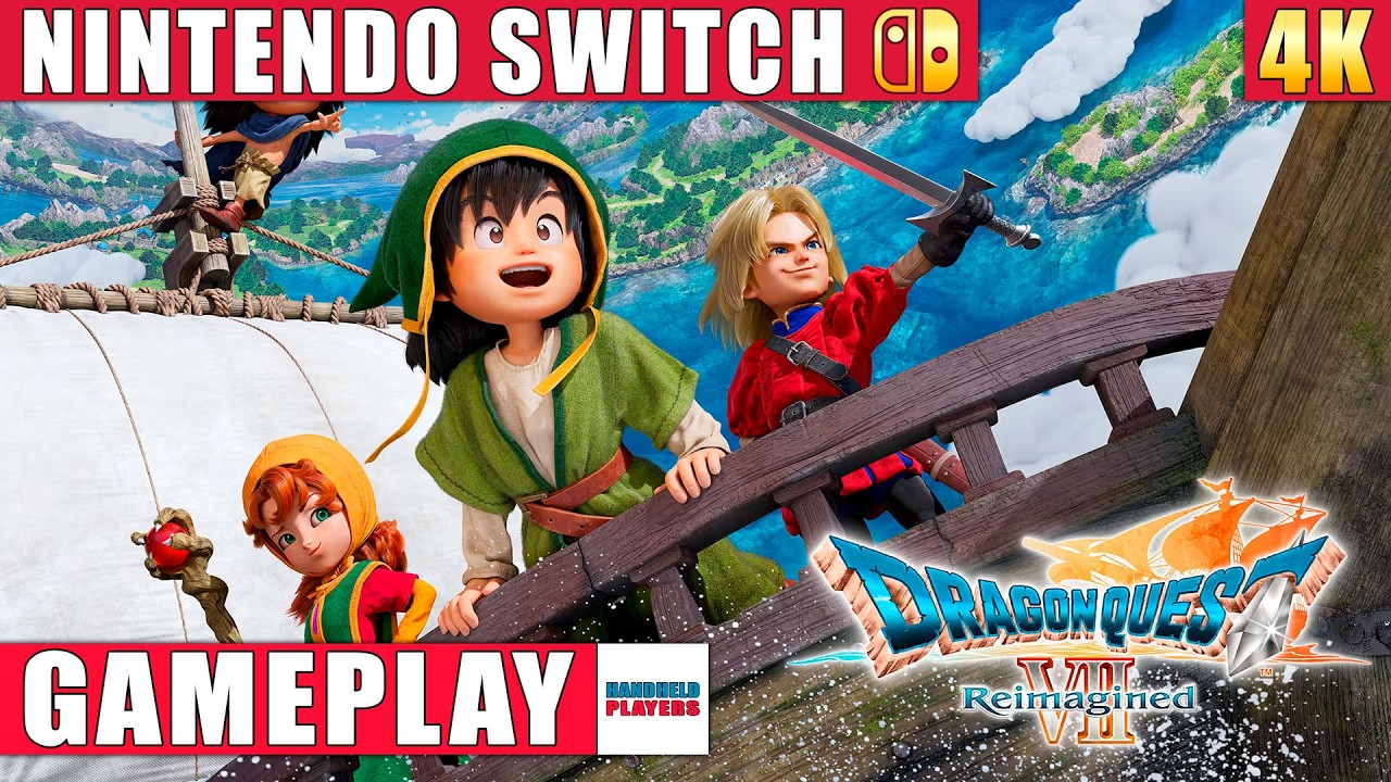 Dragon Quest VII Reimagined Nintendo Switch 1 Gameplay in 4K
