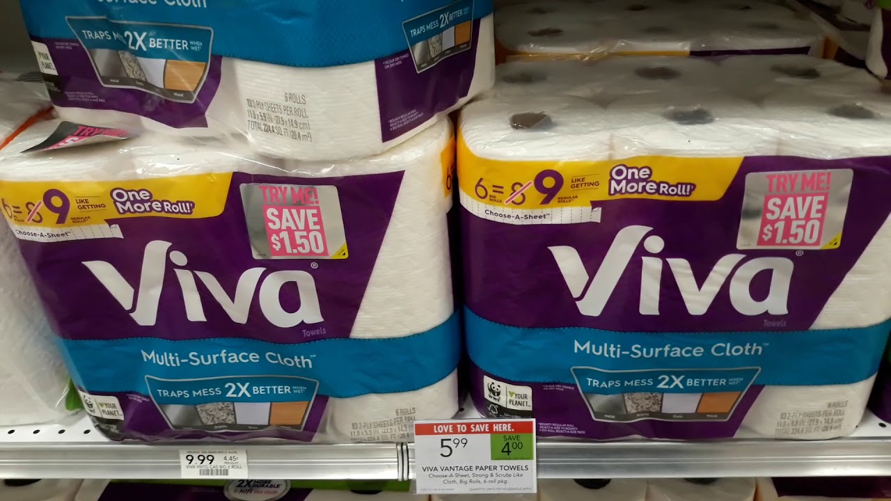 Viva Paper Towels as low as $2.99 after coupons &amp; Ibotta at Publix ...