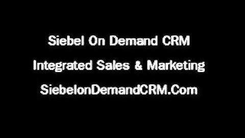 Siebel On Demand CRM