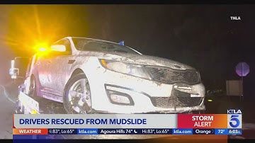 Dozens of drivers rescued from Lake Hughes area mudslide