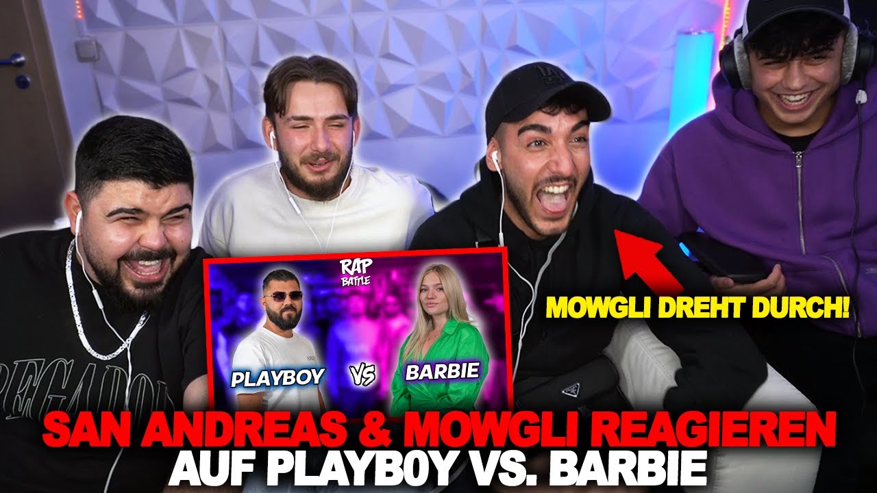 MOWGLI BEKOMMT LACHANFALL ! 😂 PLAYBOY vs. BARBIE (RAPBATTLE) | Reaction mit San Andreas & Mowgli
