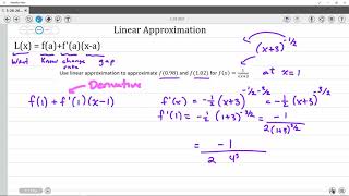 Calc I: Linear Approximation