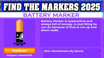 How To Find BATTERY MARKER in ROBLOX FIND THE MARKERS🖌️ [UPDATE 2025] [walkthrough]