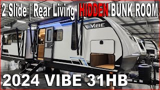 Hidden Bunk Room! 2024 Vibe 31HB Travel Trailer by Forestriver at Couchs RV Nation Camper Review