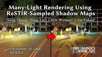 Many-Light Rendering Using ReSTIR-Sampled Shadow Maps - EG 2025 Paper Video