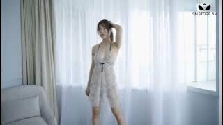 Váy ngủ sexy ren xuyên thấu thiết kế 2 dây đeo cổ, hở lưng | SMS053 - SMstore.vn