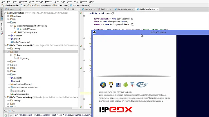 Libgdx (Desktop/Android/HTML5) Made Easy Tutorial 4 - Textures and TextureRegions