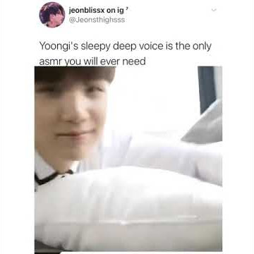 Suga voice as asmr ...#purpleyou #btsarmyforever #cookyarmy #bangtanboys #subscribe #asmr