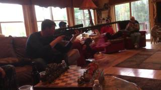 50 Caliber Sniper Rifle In The Living Room