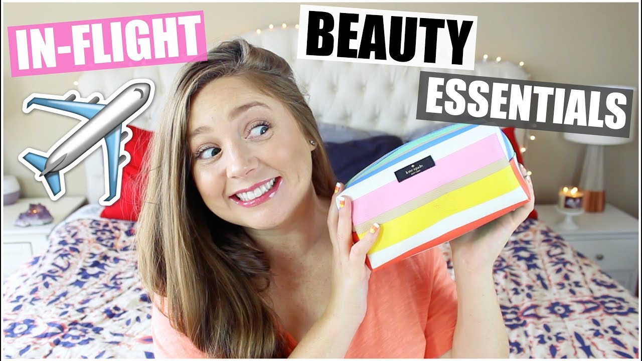 AIRPLANE BEAUTY ROUTINE! My In Flight Beauty Essentials! 2017 YouTube