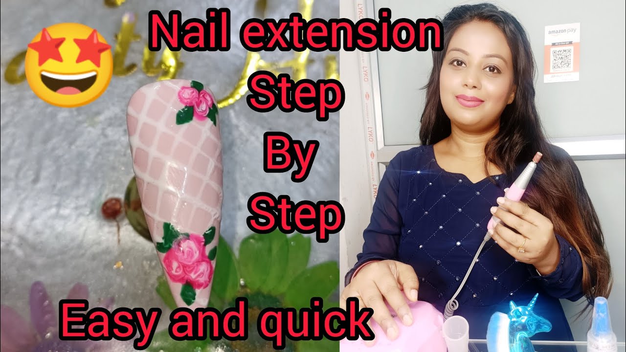 nail extension step by step/ nail prepare/ nail extension for beginners