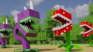 Plants vs Zombies - Chomper vs Piranha Minecraft Animation