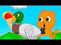 Cats Family in English - Duck loves ice cream Cartoon for Kids