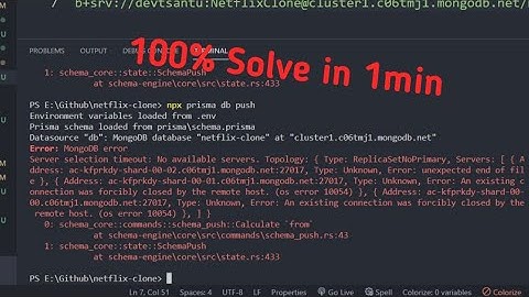 MongoDB error | Server selection timeout: No available servers