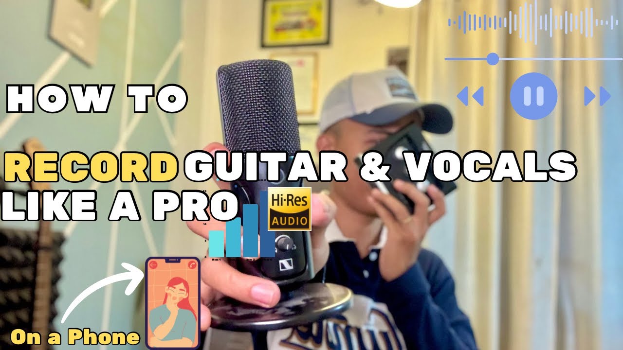 How To Record Guitar & Vocals On a PHONE | Easy Beginner's Method | (High Quality Audio)