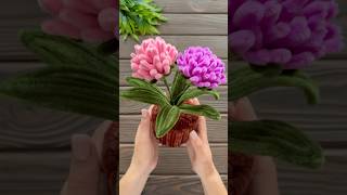 Easy Craft Ideas How To Make Chrysanthemum From Chenille Wire Diy Pipe Cleaner Flower