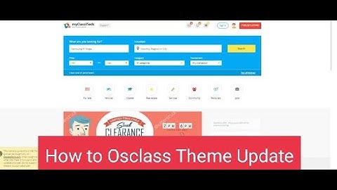 Osclass Theme Update | How To Osclass Theme Update