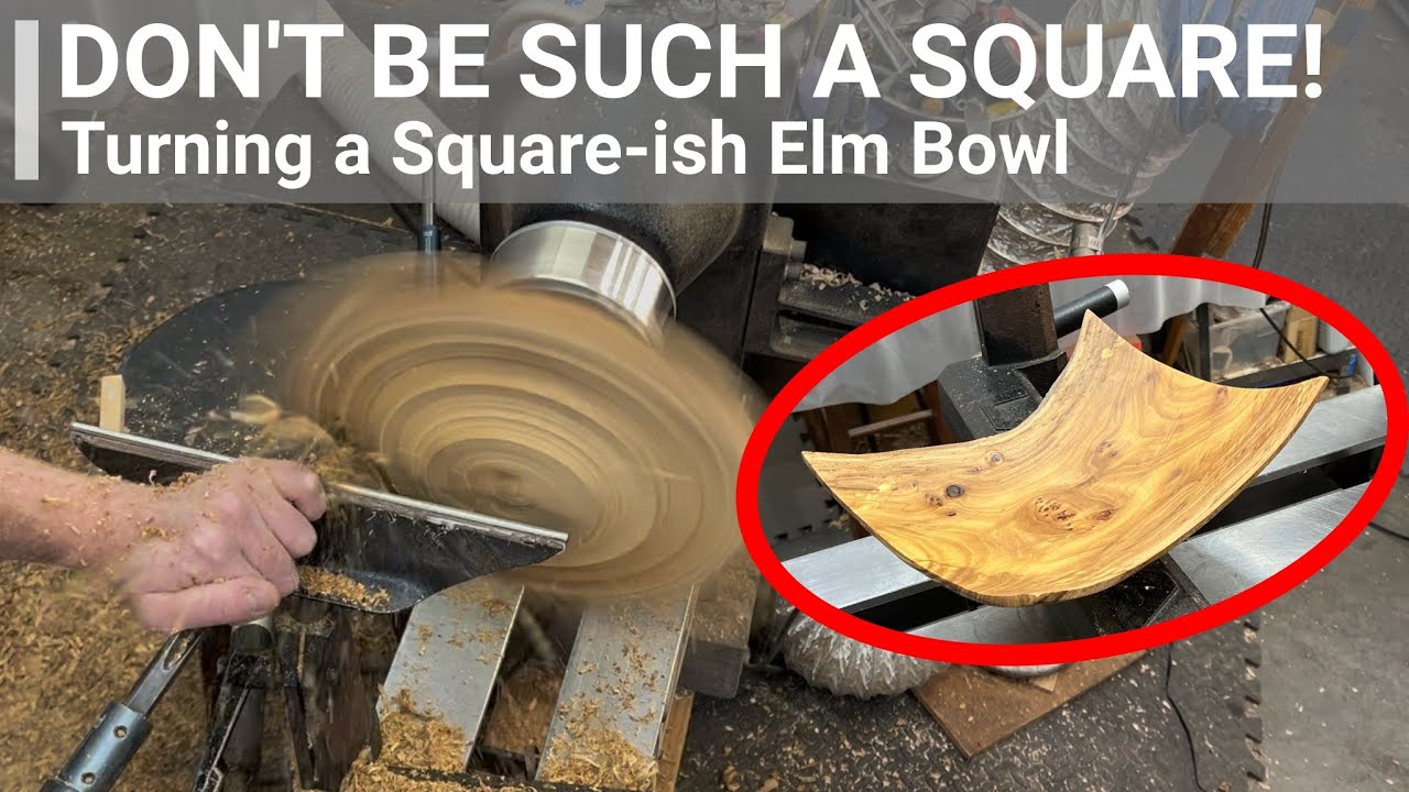 Изготовление квадратной чаши из половины бревна вяза [Это ПРОЩЕ И ЛЕГЧЕ, чем вы думаете!]