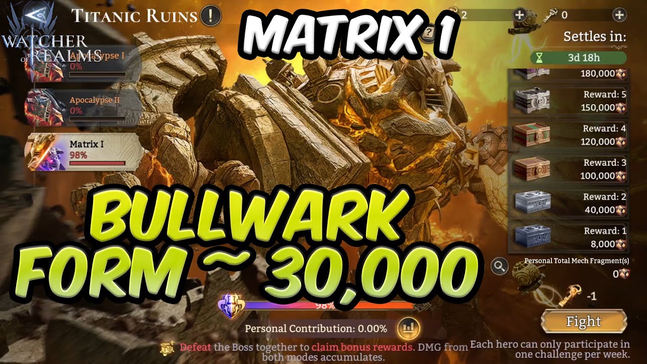 Watcher Matrix Matrix Bullwark Form | Watcher of Realms - YouTube