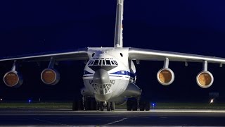 ✈ Rossiya Tupolev Tu-214 & Russian Air Force Il-76MD night takeoff @ Brnik airport HD ✈ ✈ Rossiya Tupolev Tu-214 & Russian Air Force Il-76MD night takeoff @ Brnik airport HD ✈