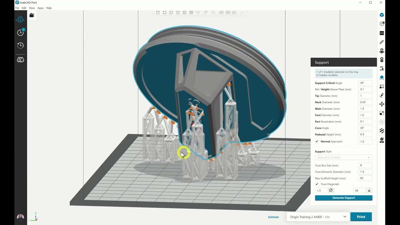 Stratasys Academy Stratasys Origin One Support Profiles in GrabCAD