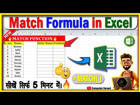 How to Apply Match Formula in Excel: Find Data Easily! || Match Formula ...