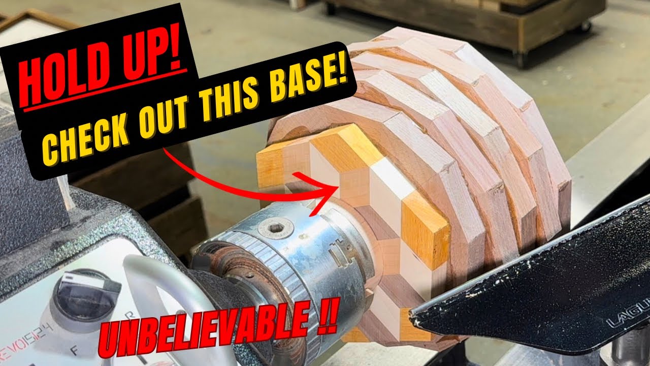 Сегментированная токарная обработка дерева с декоративной основой | Точение дерева: клён, орех и ...