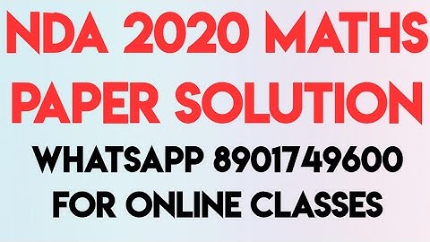 NDA 2020 MATHS PAPER SOLUTION | Ravi Jangra Sir