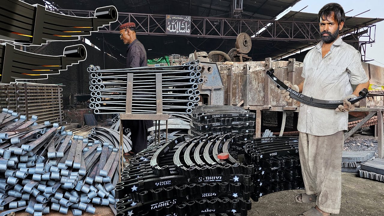 Amazing Mass Production Process Of Loader Rickshaw Leaf Springs
