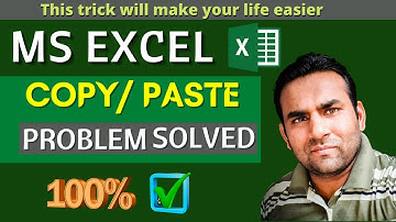 excel copy paste problem solved | excel sheet copy paste tricks 2022