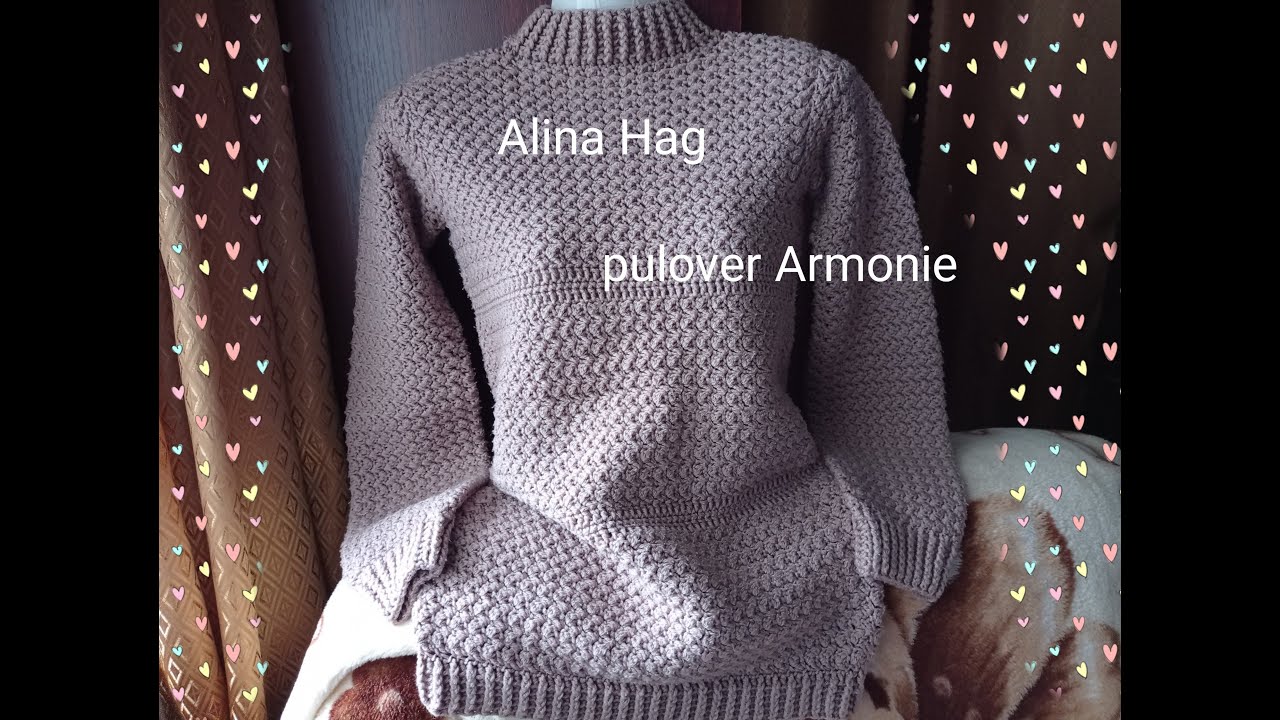 Pulover Armonie/ how to crochet a blouse/ вязание крючком