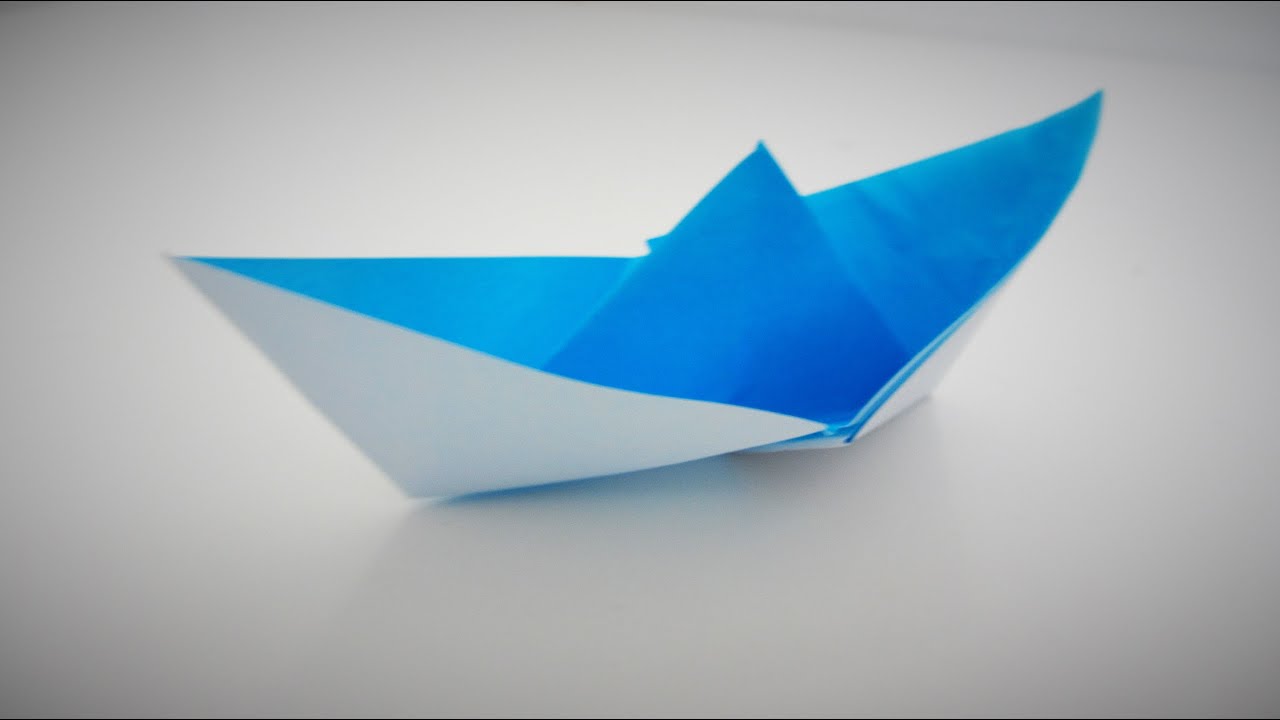 Traditional origami boat - YouTube