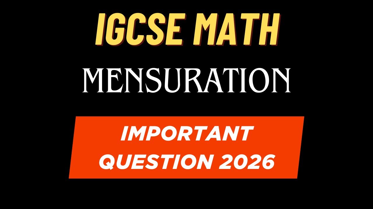 “IGCSE Extended Mathematics 2026 🔥 