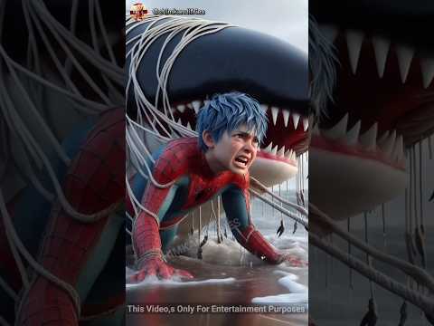 Kid spider-man save killerwheel 🙏🏻🦈#shorts #viralshorts #spiderman #chimkandifries @BesaramPizza