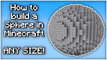 🌐How to Build a PERFECT Sphere of ANY SIZE in Minecraft!