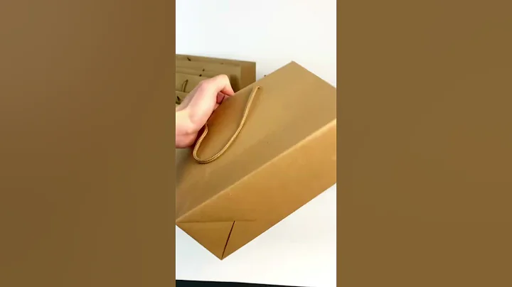 Custom Logo Brown Paper Bags, Shopping Bags with Handle, Clothes Merchandise Bag #brownpaperbag