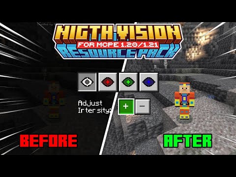 THIS IS IT ‼️‼️ NIGHT VISION Resource Pack For MCPE 1.21/1.21.50 No Behavior Pack