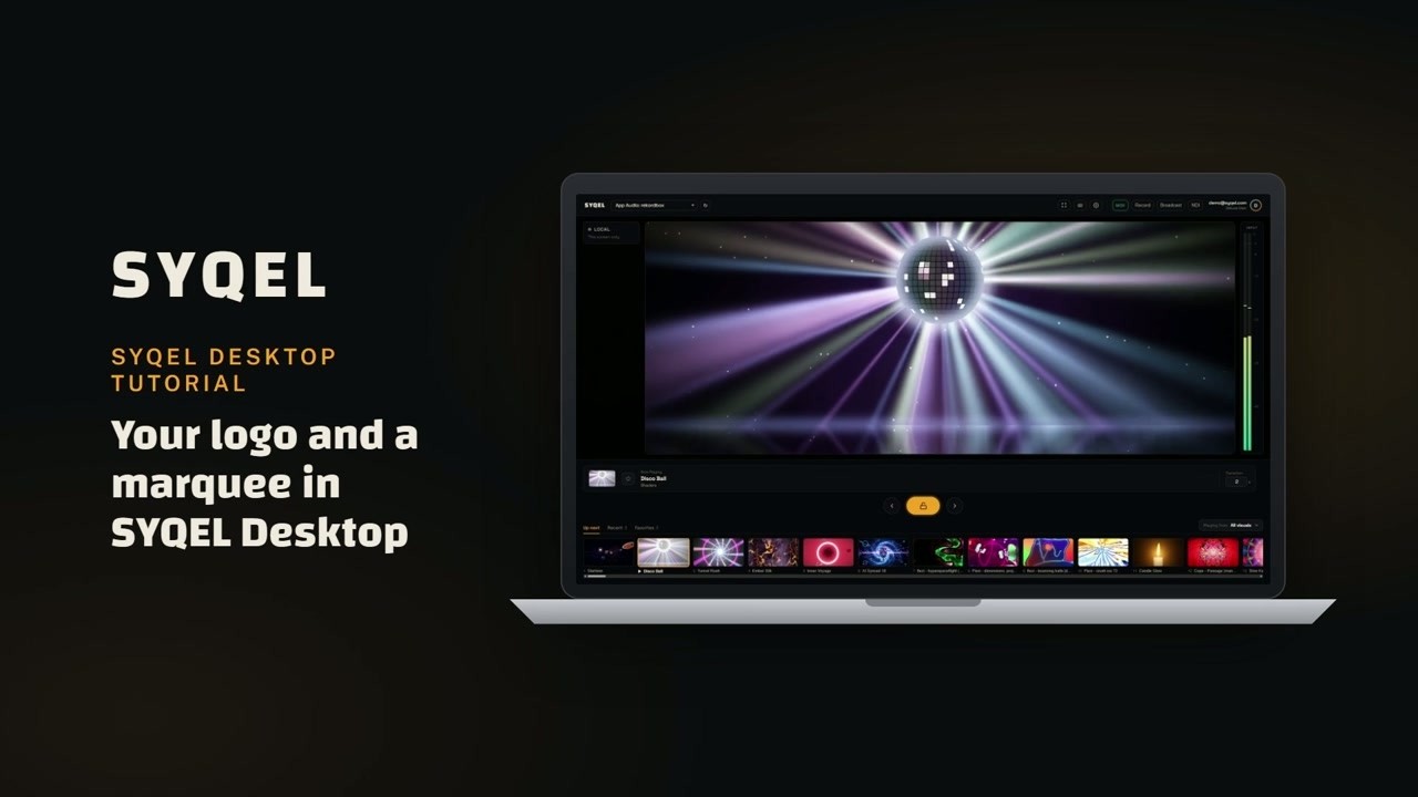 Brand your DJ set: logo and scrolling text