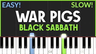 War Pigs - Black Sabbath | EASY Piano Tutorial