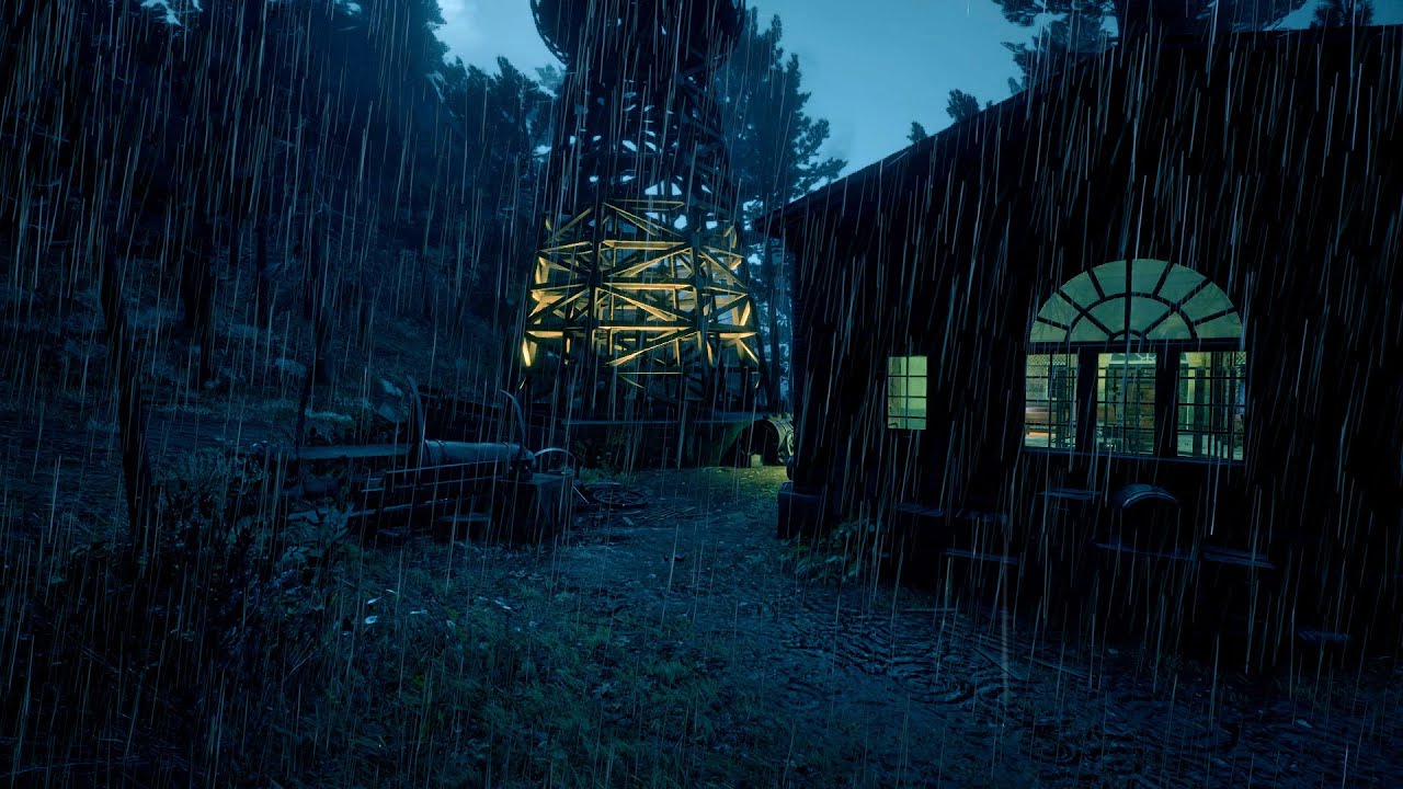 The sound of heavy rain and thunder echoed in the middle of the night ...