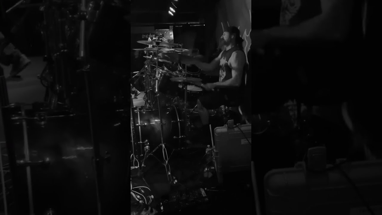 Immolation, Steve Shalaty Higher Coward drum view 12/03/23 Grog Shop Cleveland, OH