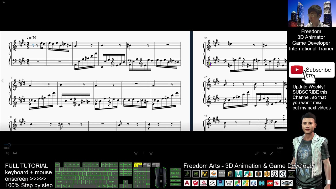 How to auto-generate SHEET MUSIC ANIMATION with music for any MIDI - FULL Tutorial